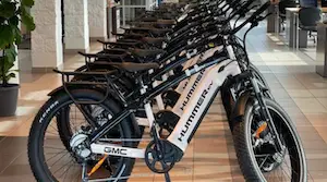 Row of GMC Hummer bikes