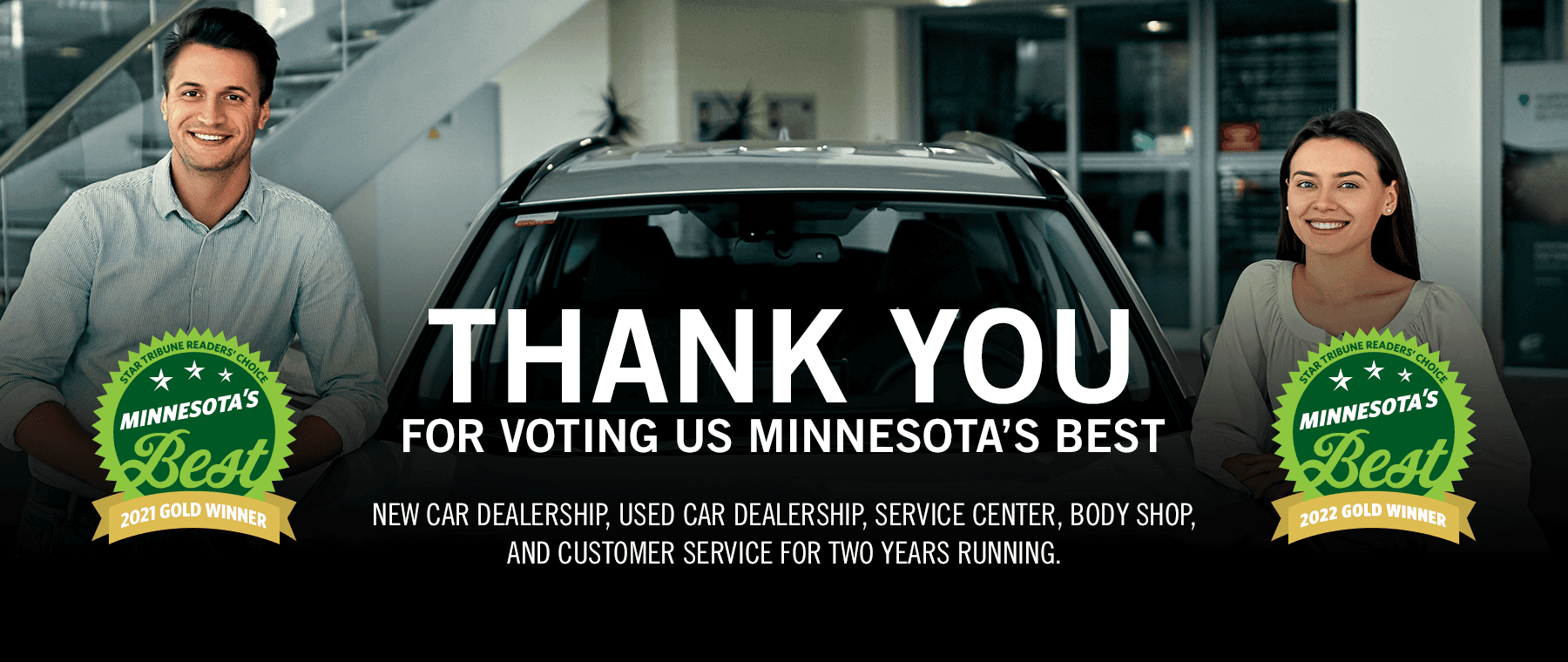 Thank you for voting us Minnesotas best