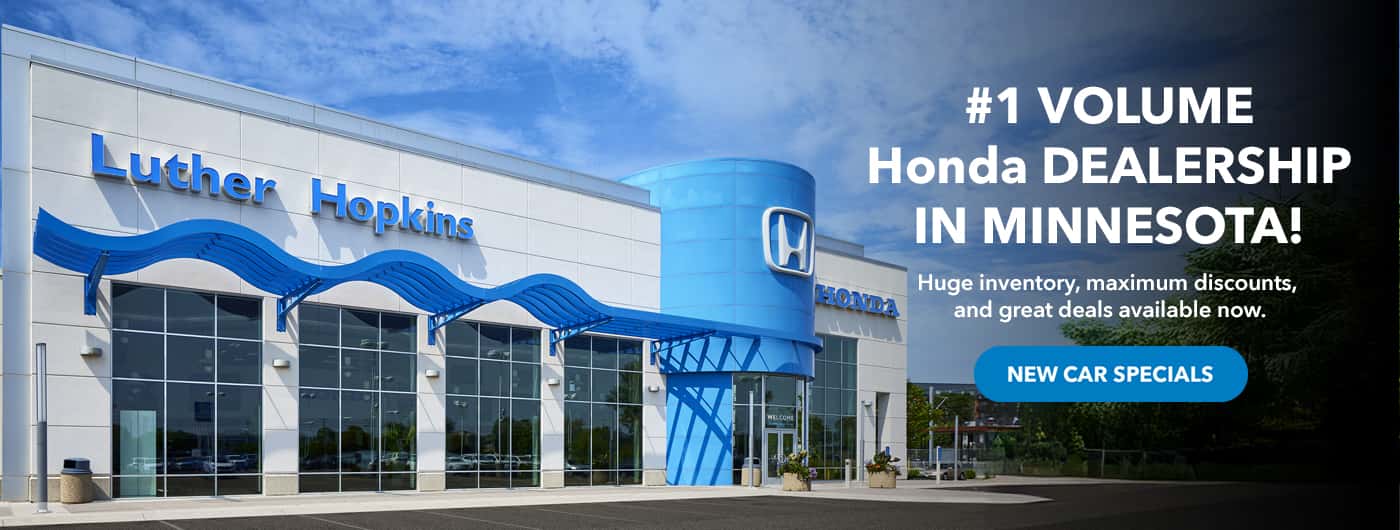 Welcome to Luther Honda Hopkins Subtext #1 Volume Honda Dealership in Minnesota! Huge Inventory, maximum discounts, and Great deals available now