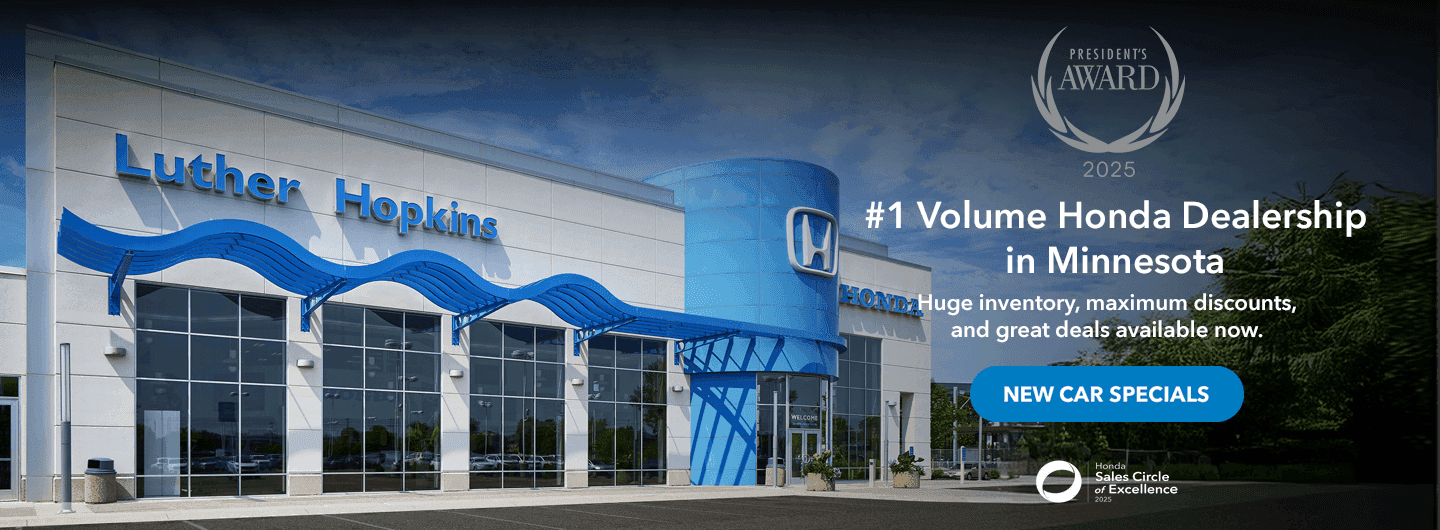 #1 Volume Honda Dealership in Minnesota Huge inventory, maximum discounts, and great deals available now.
