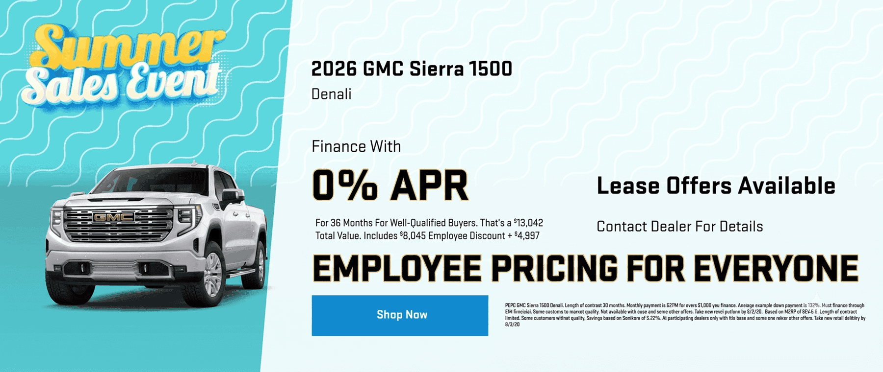 July 2026 Sierra 1500 Offer