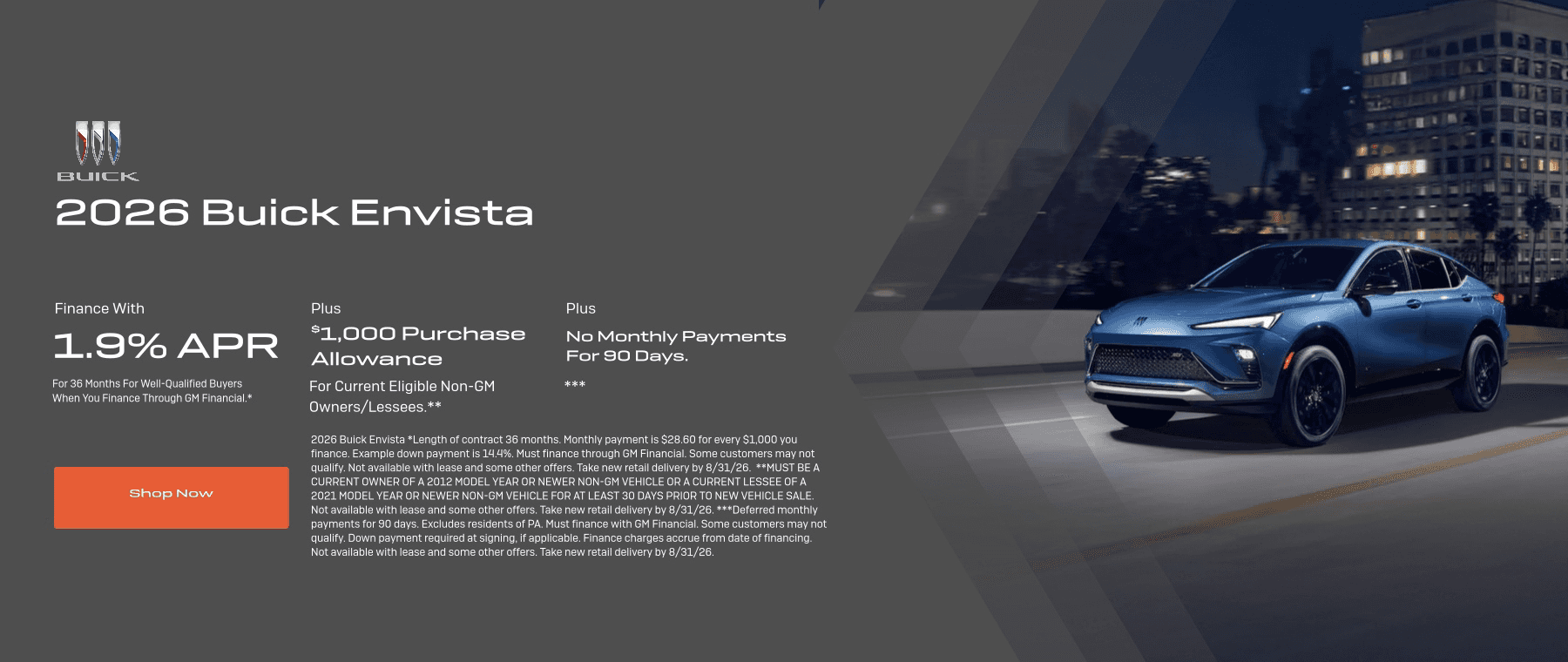August 2026 Buick Envista Offer