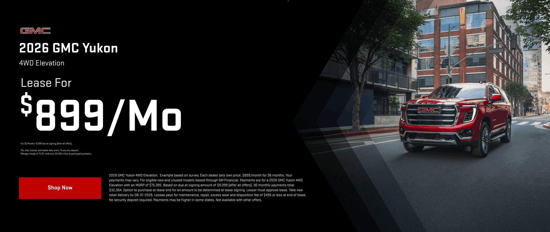 August 2026 GMC Yukon Offer