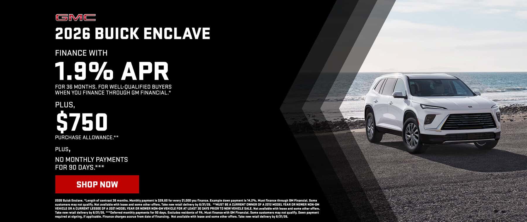 Aug 2026 Enclave Offer