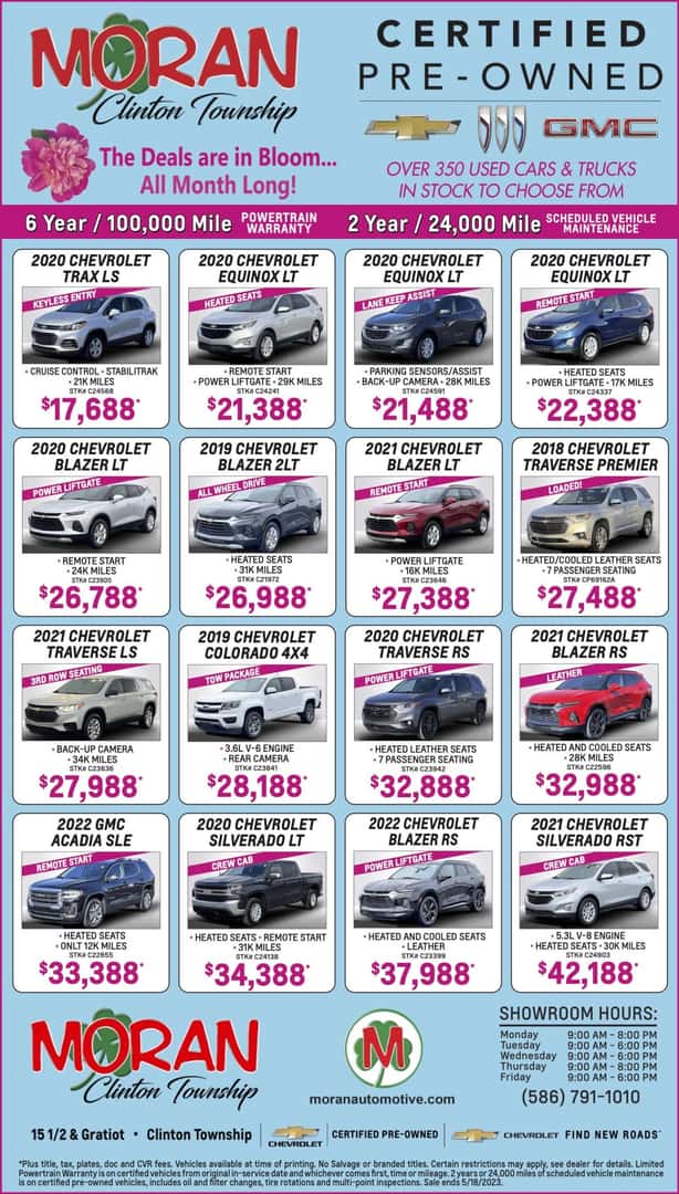 Certified Used Car Ad Moran Chevrolet