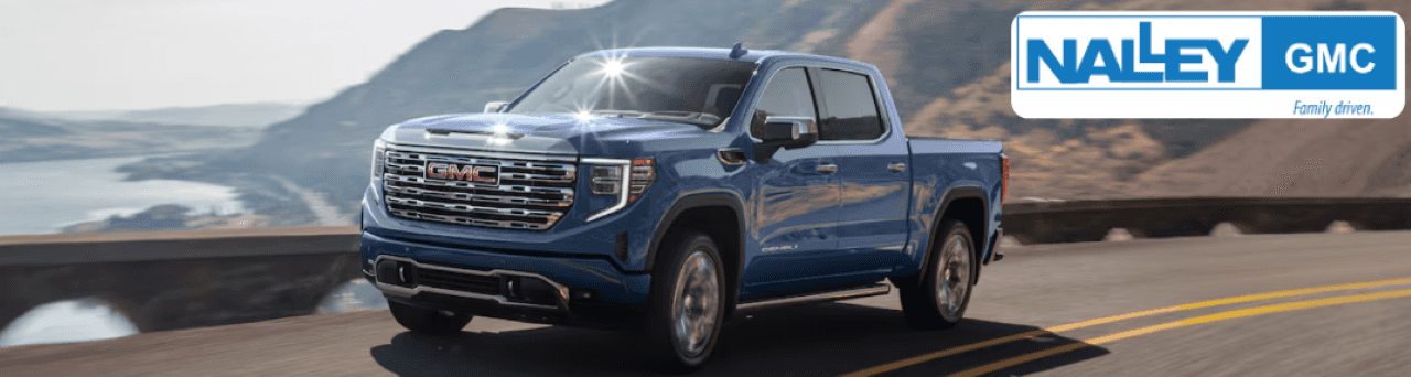 A photo portraying a powerful GMC Sierra on roads near Brunswick, GA.