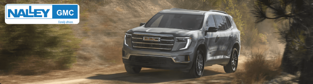 Nalley GMC’s vehicle is off-road and showcasing its capabilities.