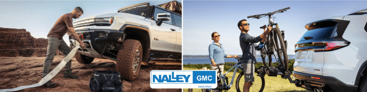 A close-up of high-quality GMC parts/accessories displayed in the Nalley GMC parts and accessories department.