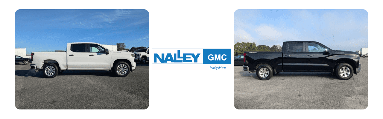 Used truck showcased at Nalley GMC in Brunswick, GA.