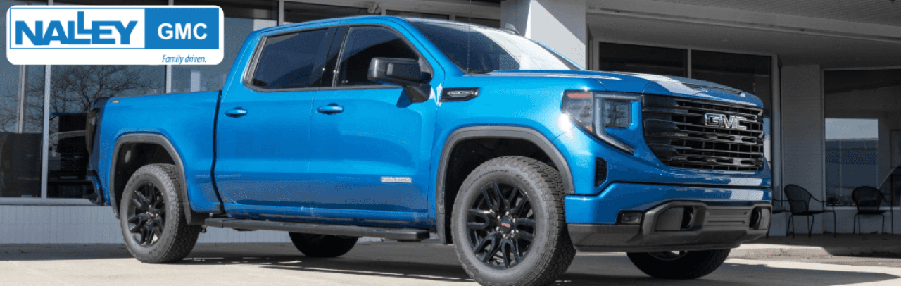 Nalley GMC dealership in Brunswick, GA, is showcasing a new GMC truck ready for purchase.