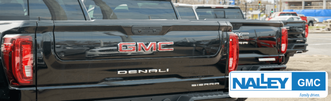 Nalley GMC dealership exterior showcasing a selection of GMC vehicles in Brunswick, GA.