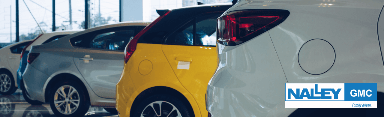 Inside Nalley GMC showroom in Brunswick, showcasing top-notch customer service and a diverse selection of used vehicles.