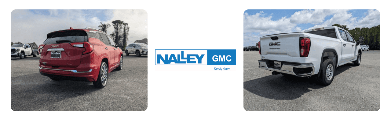 GMC Vehicles parked in a scenic location, highlighting its premium features and durability.