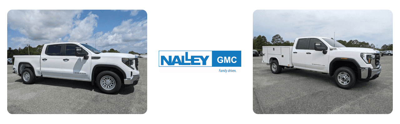 A variety of GMC truck accessories displayed at Nalley GMC in Brunswick, offering options to enhance style and utility.