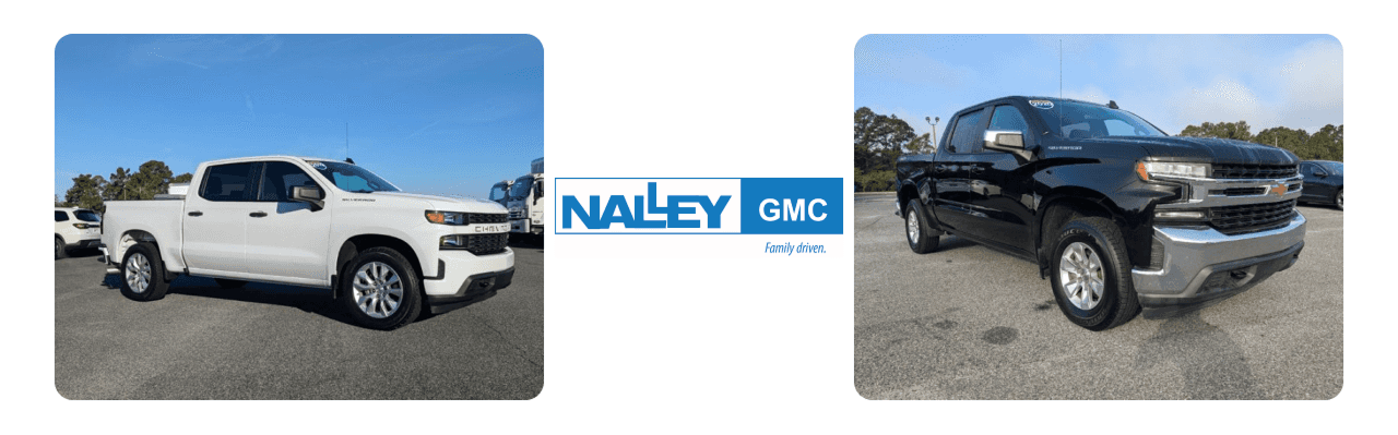 Exterior shot of Nalley GMC dealership in Savannah, showcasing the latest GMC models available for purchase with exclusive rebates.