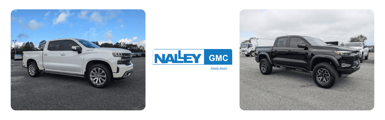 A lineup of high-quality used GMC trucks is available for sale at Nalley GMC in Brunswick, GA.