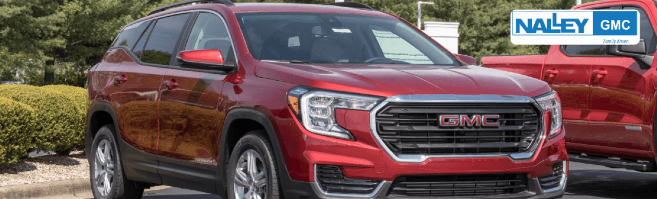 The interior of a GMC Acadia showcases premium comfort and advanced features.