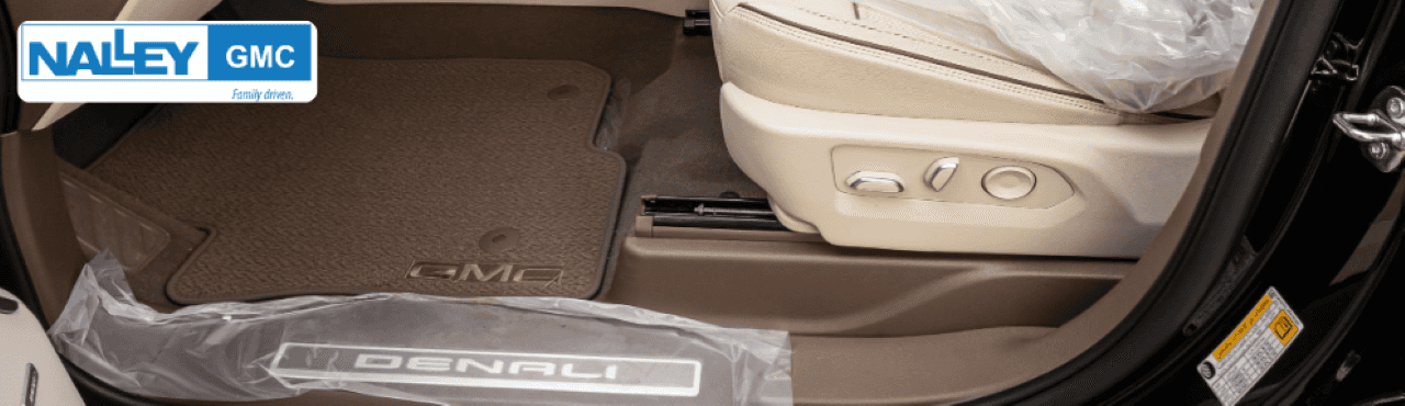 Nalley GMC's parts department in Brunswick, GA, neatly displays a selection of genuine OEM auto parts.