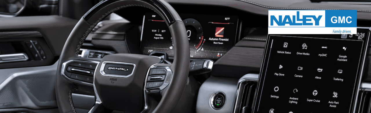 A spacious GMC Acadia interior with premium seating, advanced technology, and family-friendly features.