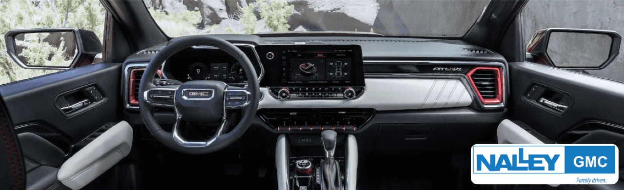 Interior view of the GMC Canyon Automatic showcasing its modern features and comfort.