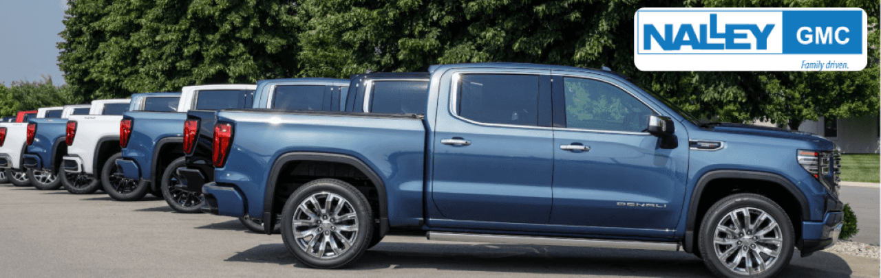 Nalley Brunswick GMC dealership lot featuring new and used vehicles ready for Savannah, GA buyers.