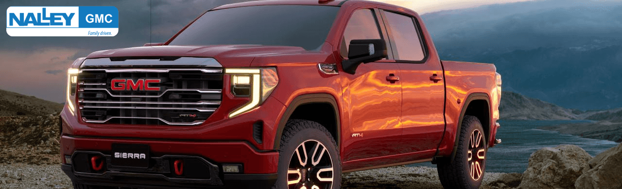 GMC Sierra truck parked outside Nalley Brunswick GMC near Savannah
