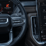 Luxurious 2025 GMC Yukon Denali interior with advanced infotainment and premium leather seating