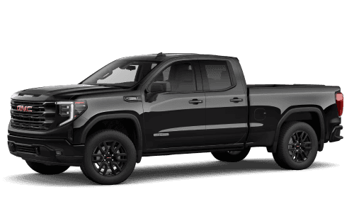 2026 GMC Sierra 1500 Elevation in Onyx Black in three quarter angle.