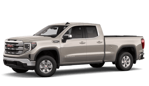 2026 GMC Sierra 1500 SLE in Coastal Dune in three quarter angle.