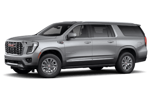 2026 GMC Yukon XL Denali in Sterling Metallic in three quarter angle.
