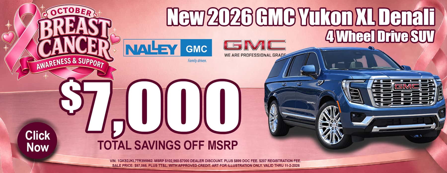 $7,000 Off Yukon XL Denali