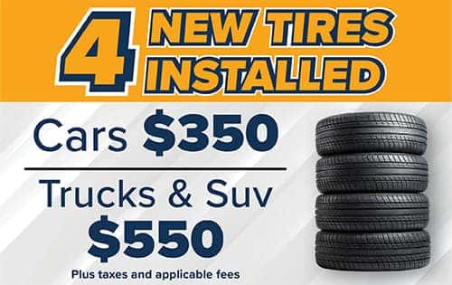 4 New Tires Special