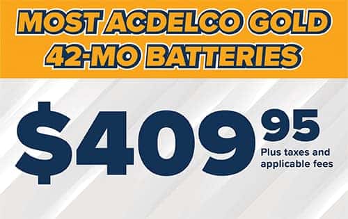 Most ACDelco Gold 42-Mo Batteries Installed*
