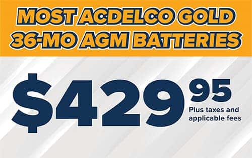 Most ACDelco Gold 36-Mo Batteries Installed*