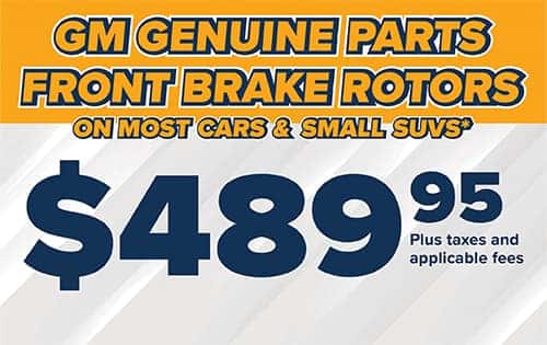 GM Genuine Parts Front Brake Rotors installed on most cars &amp; small SUVs*