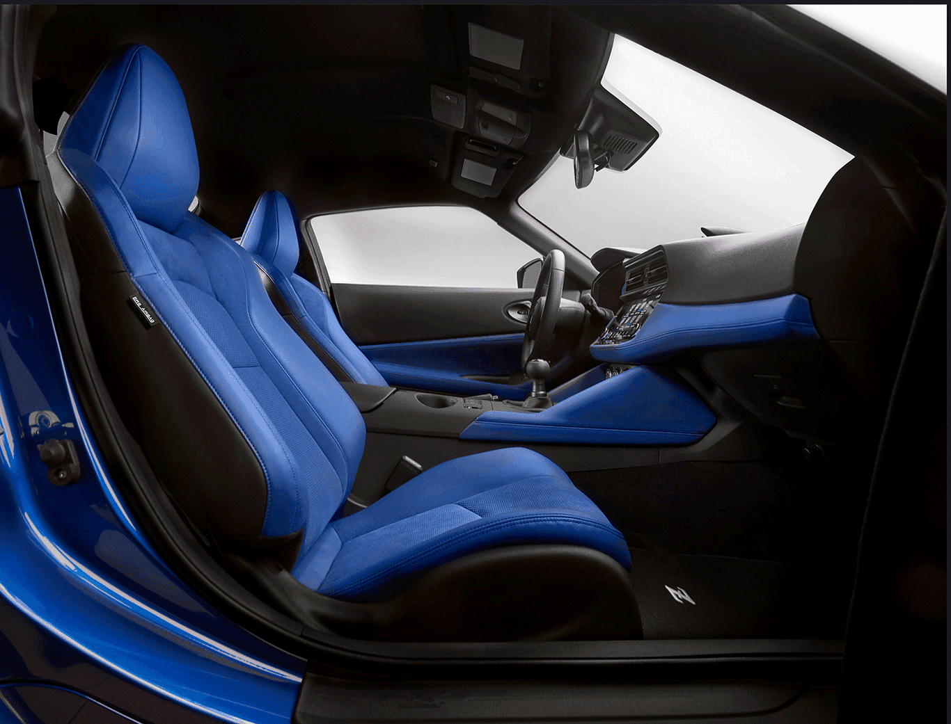 Head-on view of Nissan vehicle