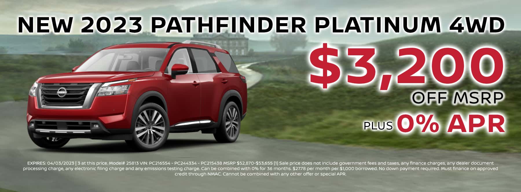 New 2023 Pathfinder Platinum $3200 off msrp at Nissan Elk Grove