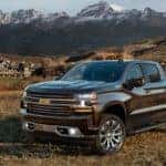 Dark 2021 Chevrolet Silverado 1500LD Crew Cab parked in a Mountain Valley