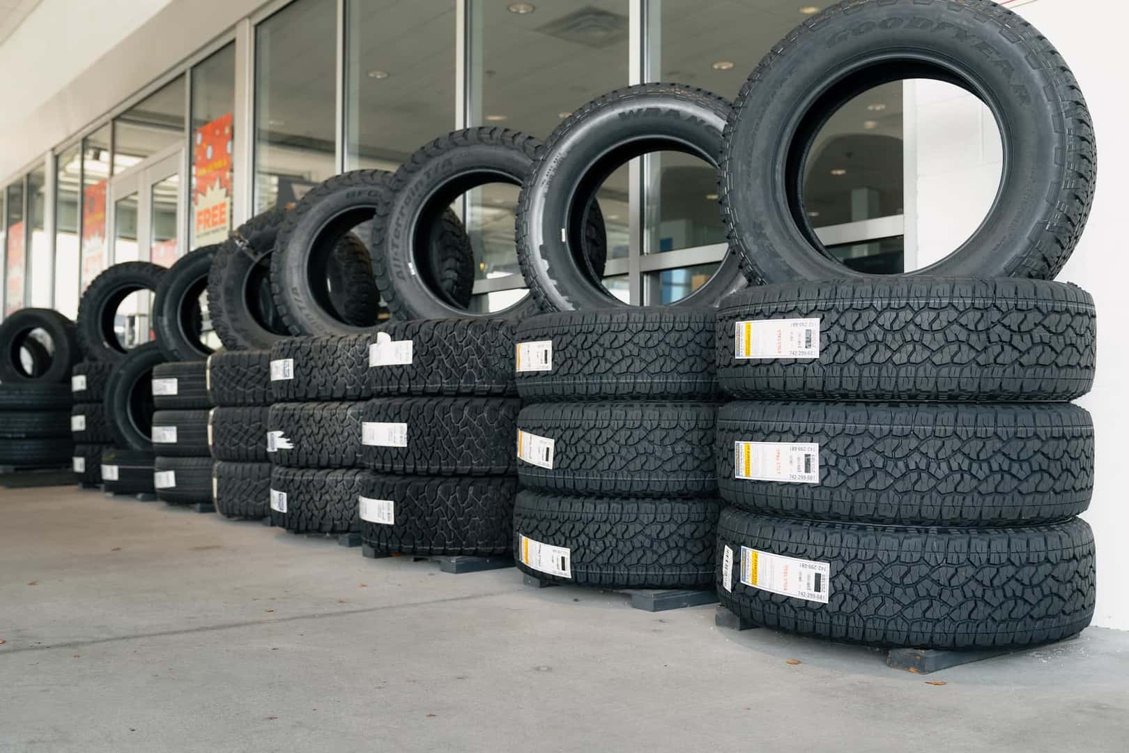 Stacks of tires