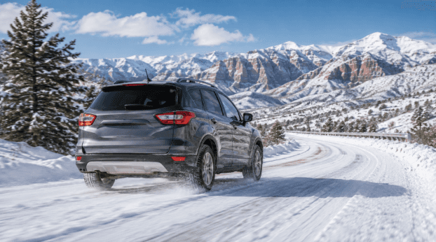 chevy driving on snow
