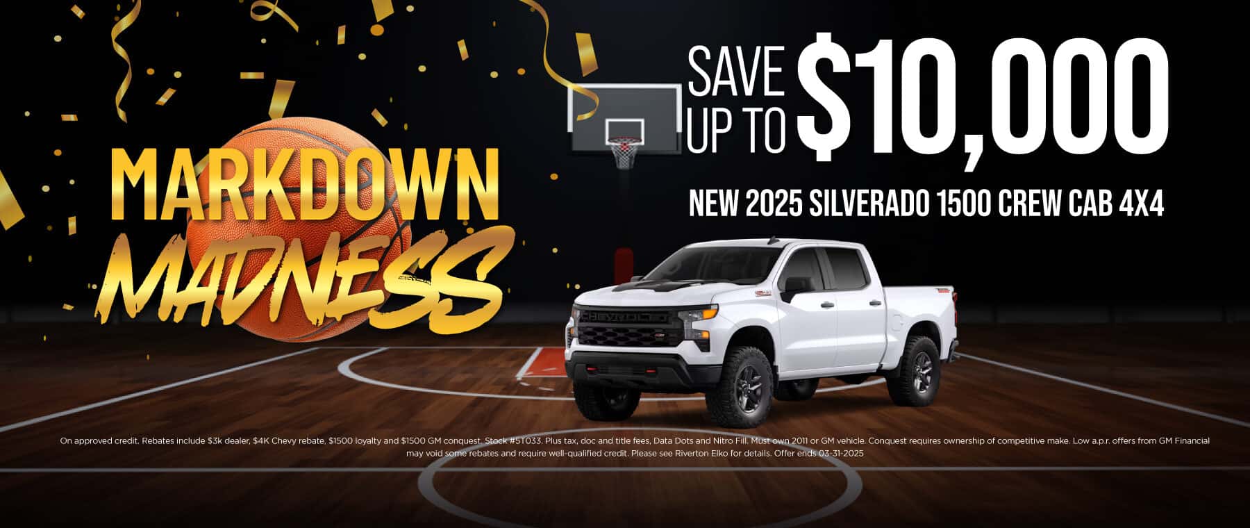 save up to $10,000 on the new 2025 silverado 1500 crew cab 4X4 2