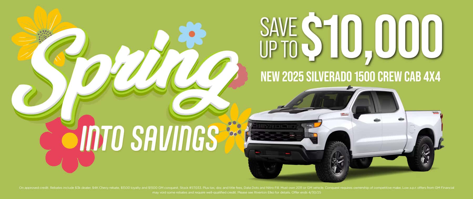 spring into savings new 2025 silverado 1500 crew cab 4X4