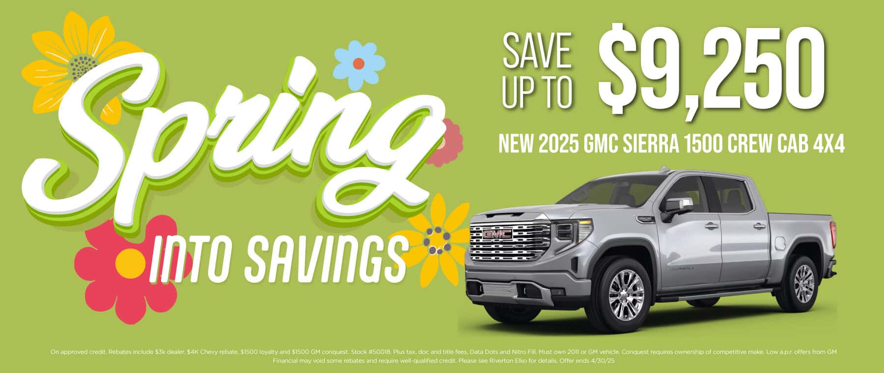 spring into savings new 2025 gmc sierra 1500 crew cab 4X4