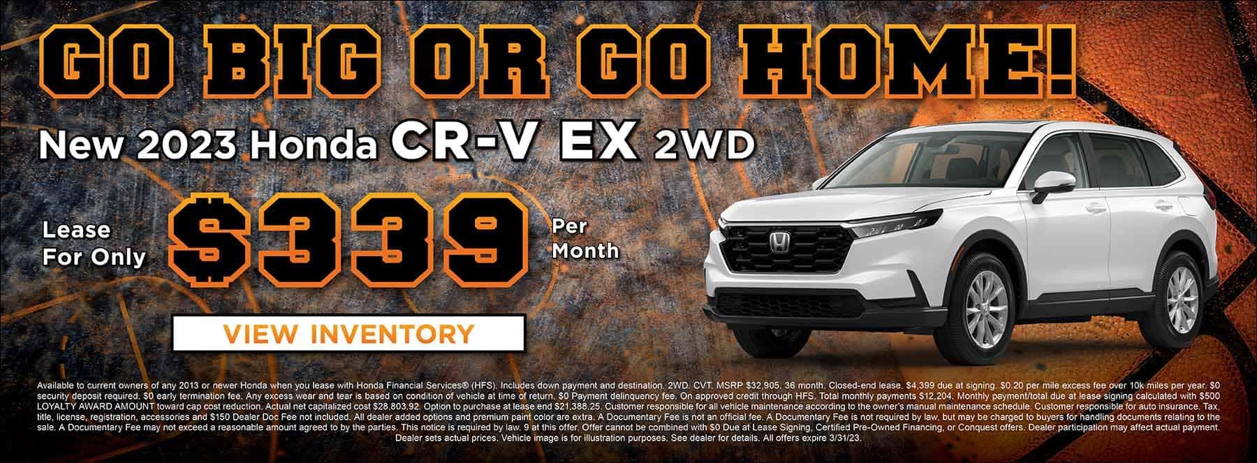 March '23 Sales - CR-V EX