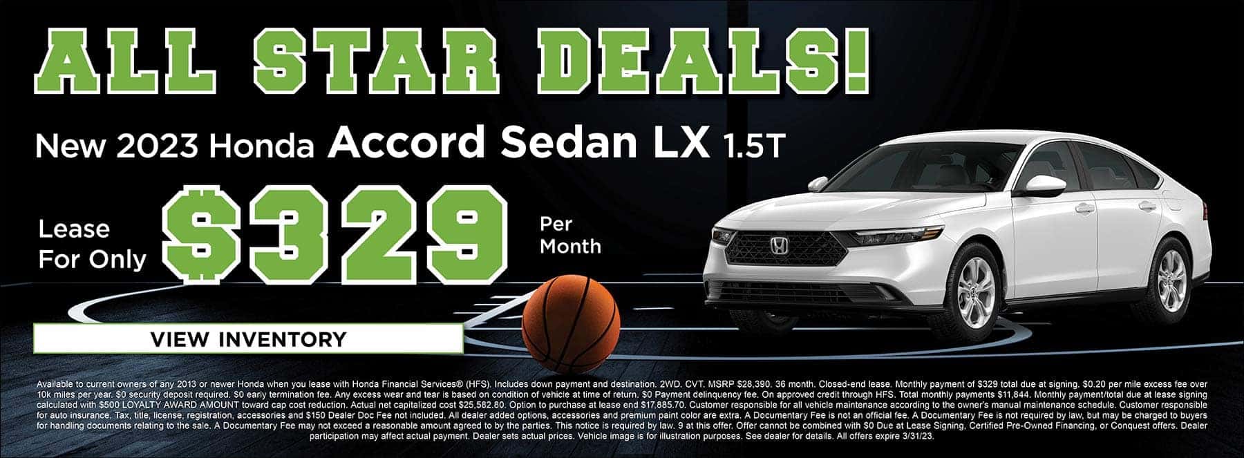 March '23 Sales - Accord Sedan LX