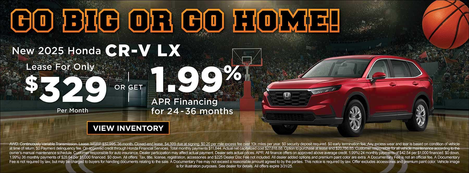 March 2025 CRV lease