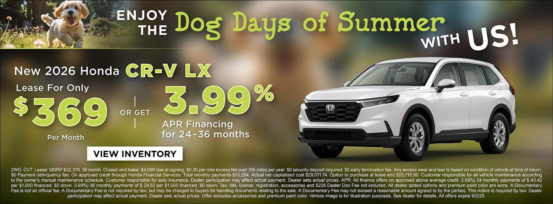 August CR-V LX Offer