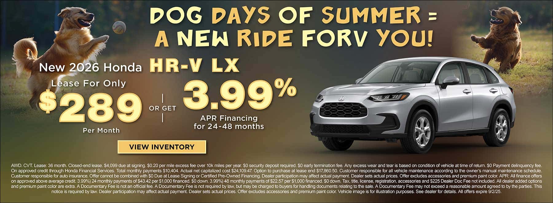 August HR-V LX Offer