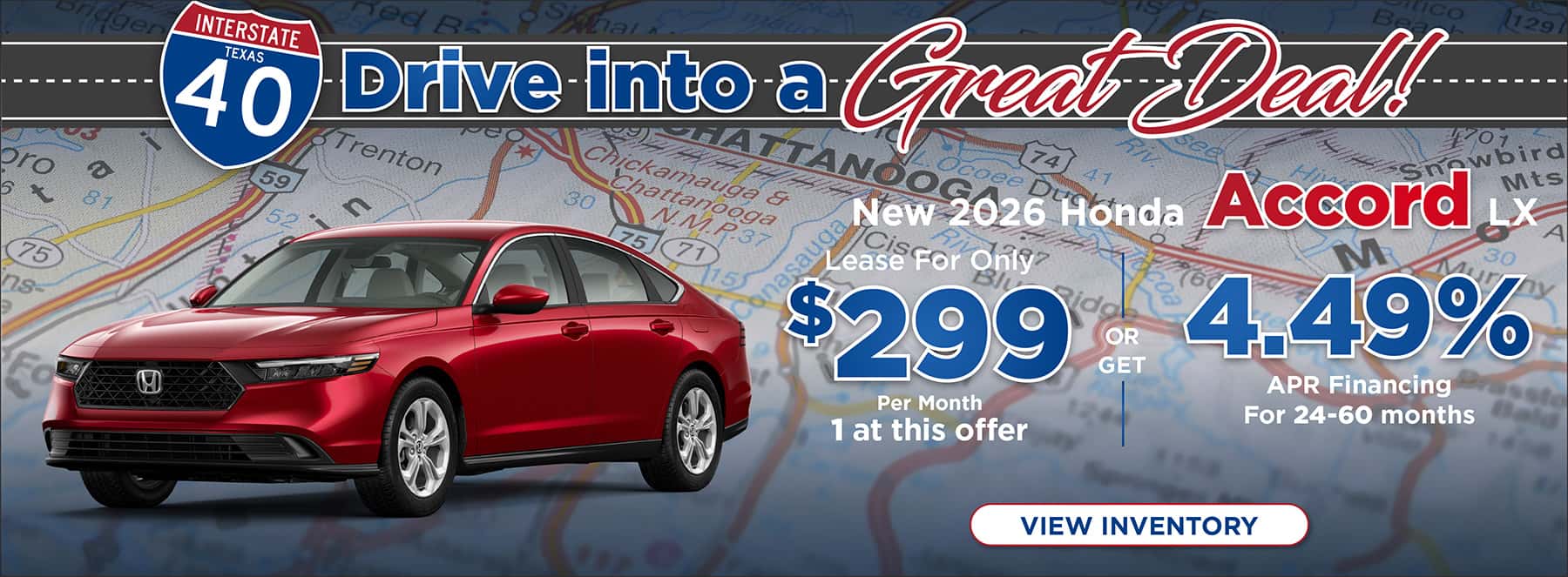 Drive into a great deal Accord offer