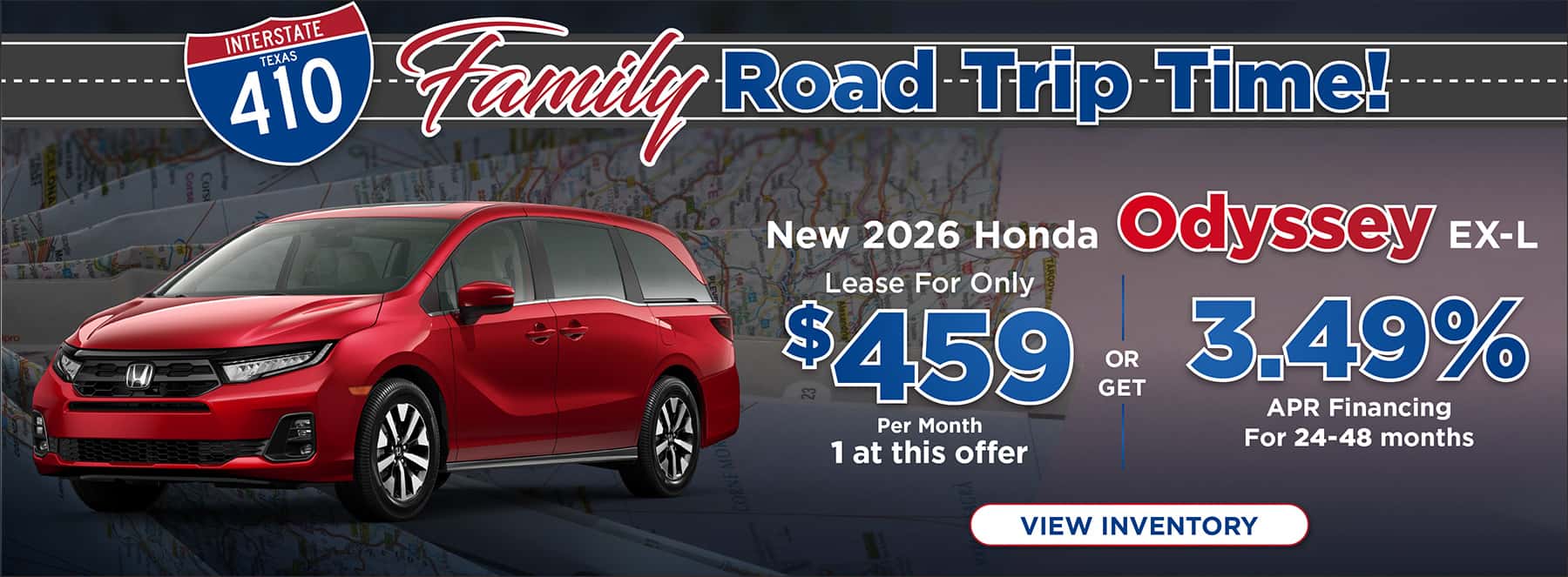 Family road Trip Odyssey Offer